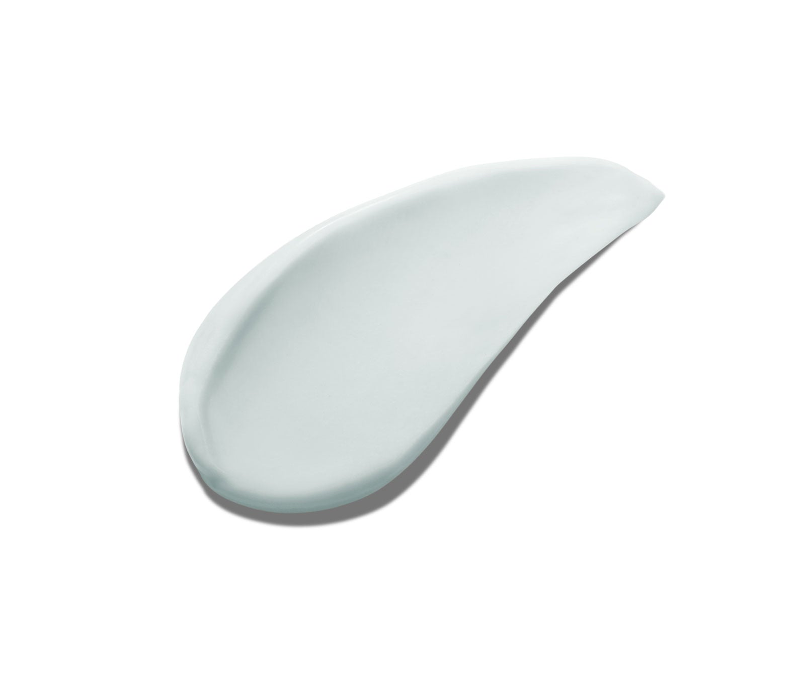 Smear of blue-beige creamy mask on a white background